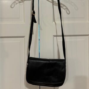 Black Leather Crossbody Bag